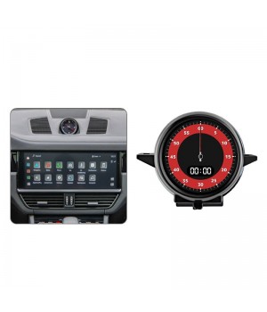 Junsun Car Dashboard Stopwatch Decoration Clock Compass Modification Accessories For Porsche Cayenne 2018-2023 Center Electronic