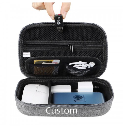 Wholesale EVA Digital Gadget Data Case Multifunctional Electronics Accessories Organizer Cable Earphone Storage Bag