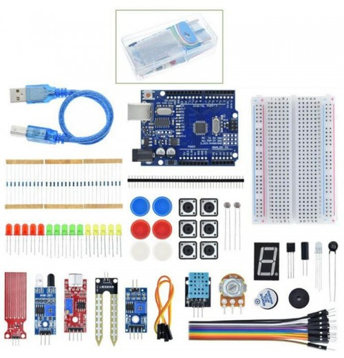 DIY Electronic Starter Kit for UNO R3 Arduino Circuit Board Electronics 12-in-1 Programmable Engineering Coding Education